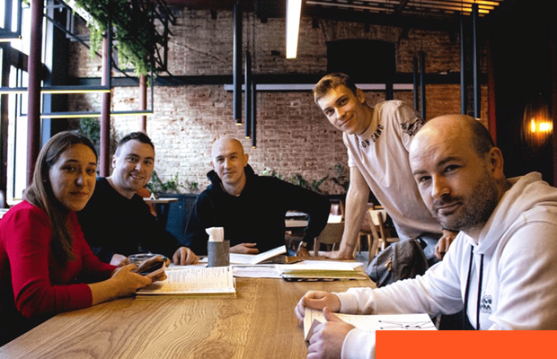 Software development team during a cloud migration project