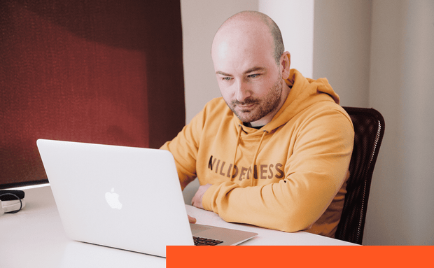 Software developer working on a cloud application