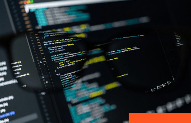Computer screen with container orchestration code